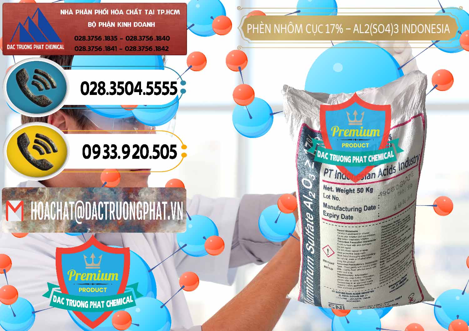 Công ty chuyên bán _ phân phối Phèn Nhôm Cục - Al2(SO4)3 17% bao 50kg Indonesia - 0113 - Chuyên cung cấp & bán hóa chất tại TP.HCM - hoachatdetnhuom.vn