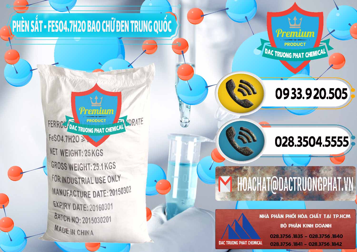 Bán & cung ứng Phèn Sắt - FeSO4.7H2O Bao Chữ Đen Trung Quốc China - 0234 - Cty kinh doanh và cung cấp hóa chất tại TP.HCM - hoachatdetnhuom.vn