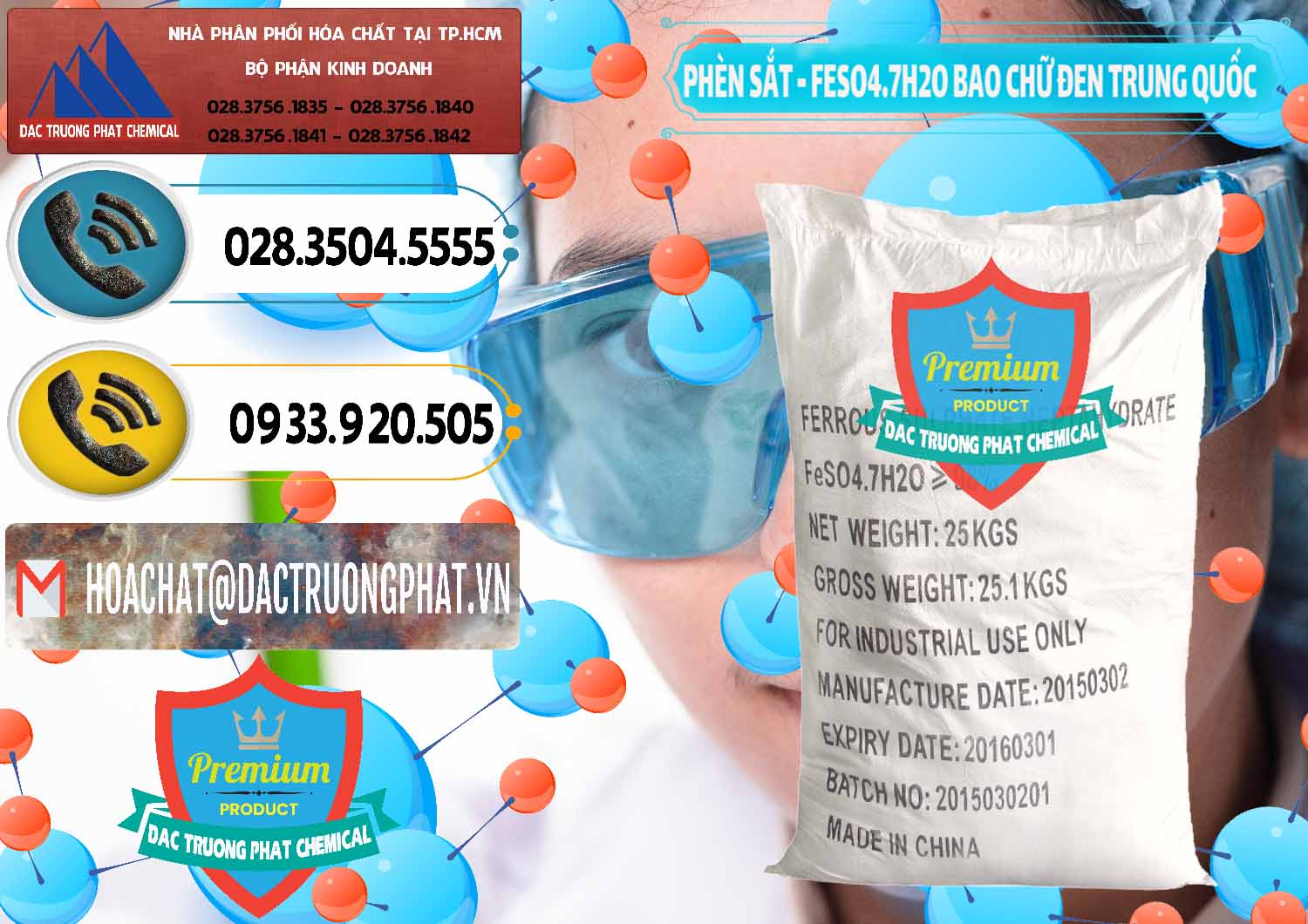 Nơi chuyên bán & cung cấp Phèn Sắt - FeSO4.7H2O Bao Chữ Đen Trung Quốc China - 0234 - Nơi cung cấp - phân phối hóa chất tại TP.HCM - hoachatdetnhuom.vn