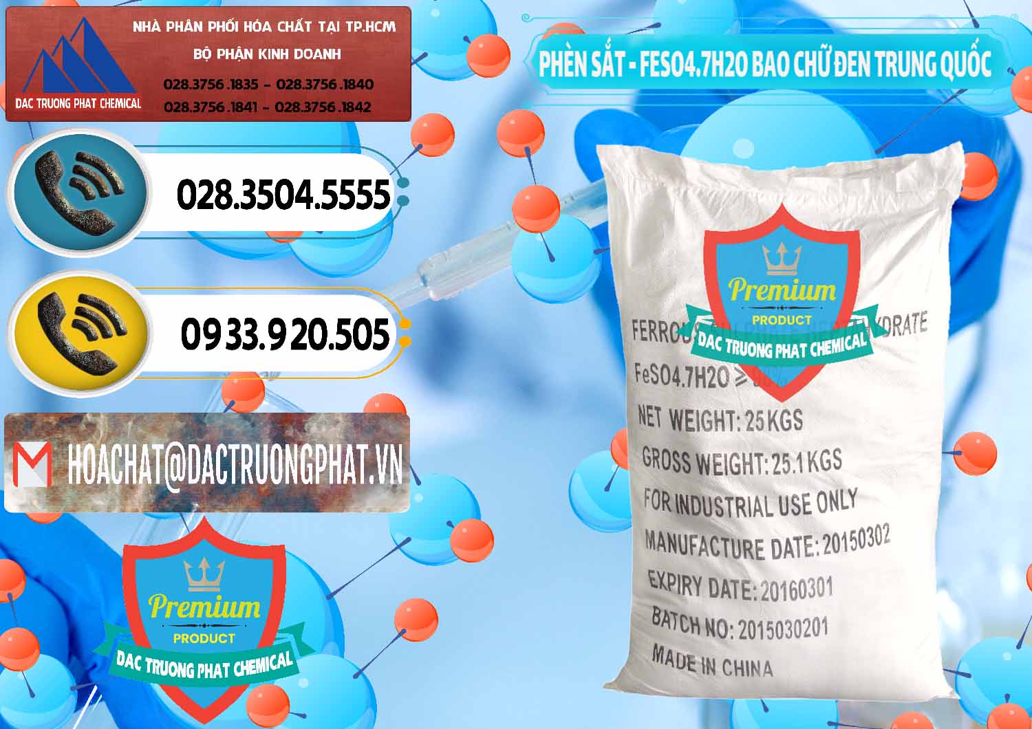 Công ty chuyên bán & phân phối Phèn Sắt - FeSO4.7H2O Bao Chữ Đen Trung Quốc China - 0234 - Chuyên nhập khẩu _ phân phối hóa chất tại TP.HCM - hoachatdetnhuom.vn
