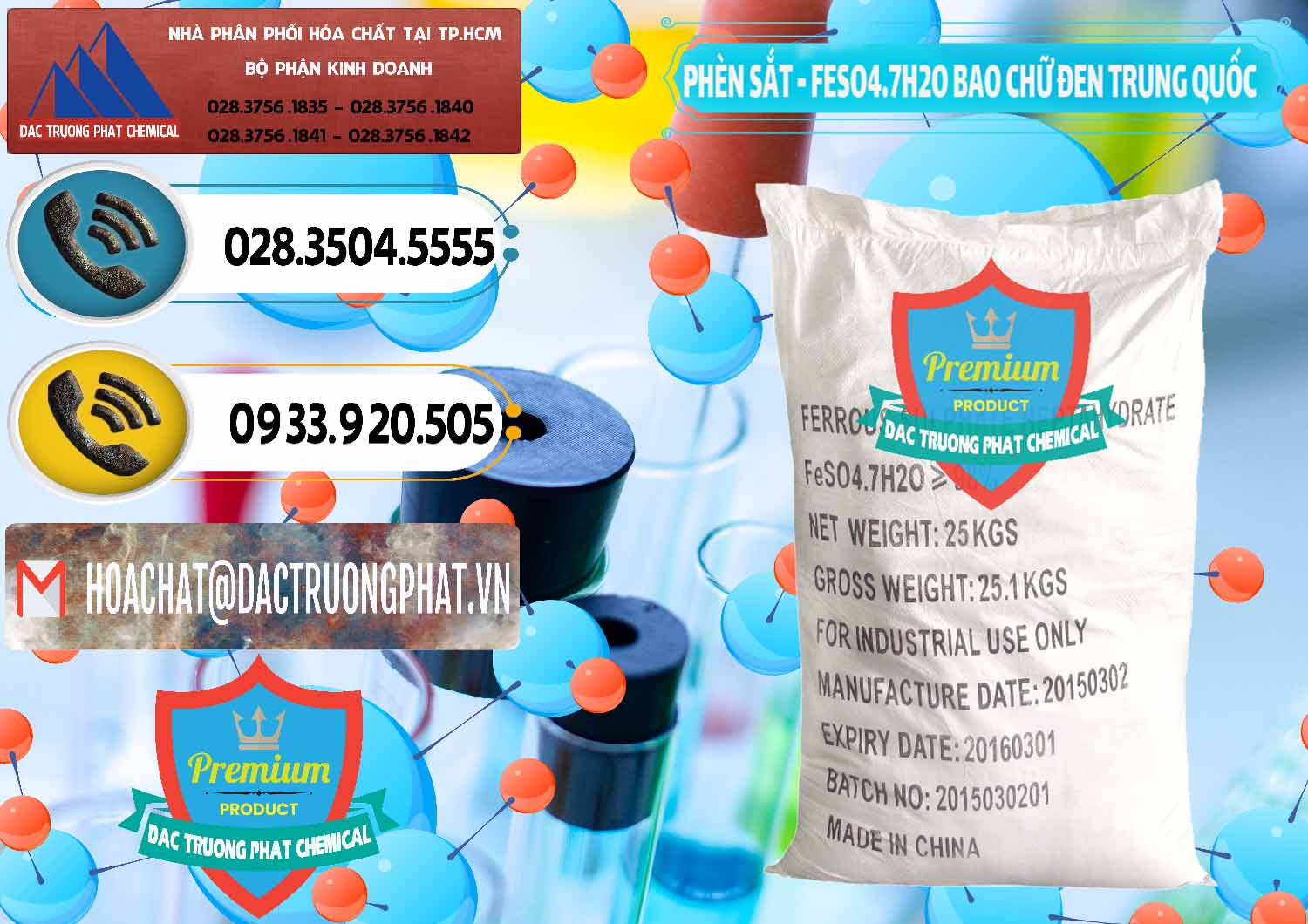 Cty chuyên phân phối _ bán Phèn Sắt - FeSO4.7H2O Bao Chữ Đen Trung Quốc China - 0234 - Nơi phân phối _ cung cấp hóa chất tại TP.HCM - hoachatdetnhuom.vn