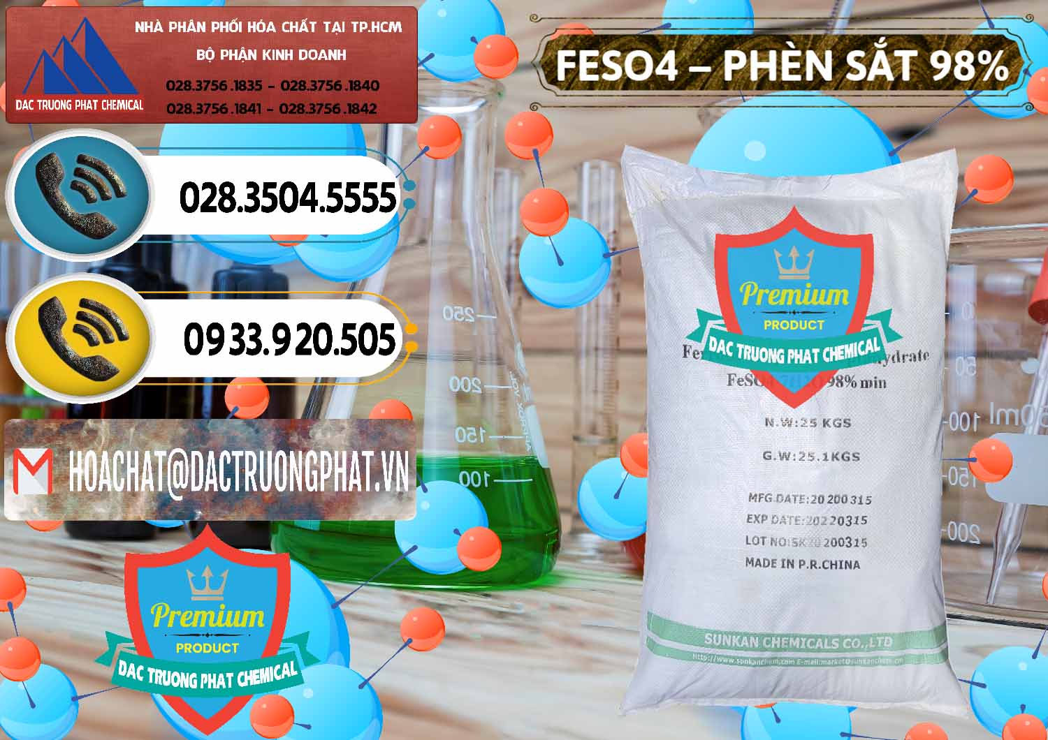 Cty cung cấp và bán Phèn Sắt - FeSO4.7H2O 98% Sunkan Trung Quốc China - 0116 - Đơn vị cung cấp và kinh doanh hóa chất tại TP.HCM - hoachatdetnhuom.vn
