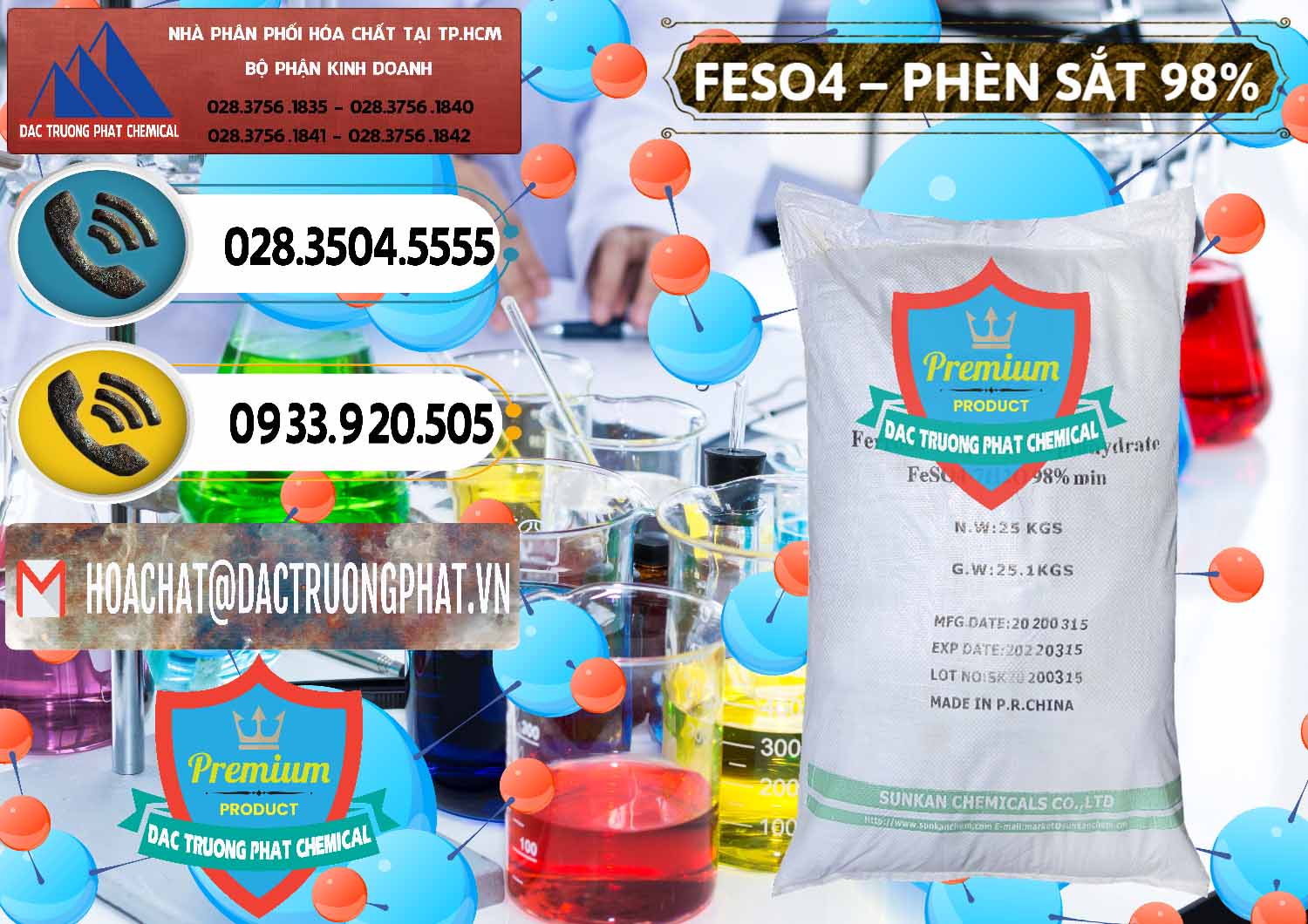 Nơi chuyên bán & phân phối Phèn Sắt - FeSO4.7H2O 98% Sunkan Trung Quốc China - 0116 - Cty bán - phân phối hóa chất tại TP.HCM - hoachatdetnhuom.vn