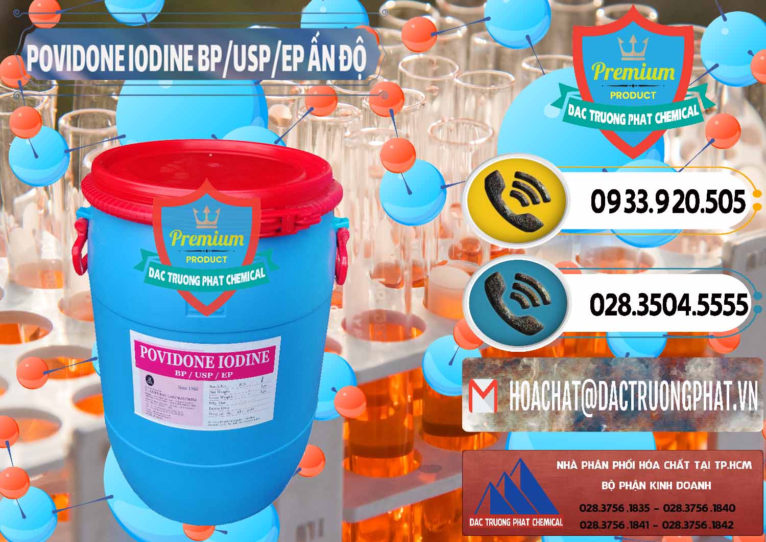Công ty phân phối & bán Povidone Iodine BP USP EP Ấn Độ India - 0318 - Nhà cung cấp & nhập khẩu hóa chất tại TP.HCM - hoachatdetnhuom.vn