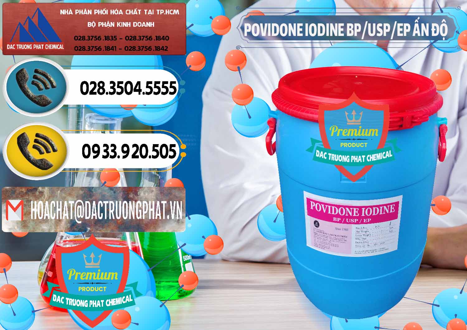 Cty cung cấp & bán Povidone Iodine BP USP EP Ấn Độ India - 0318 - Nơi cung cấp và phân phối hóa chất tại TP.HCM - hoachatdetnhuom.vn
