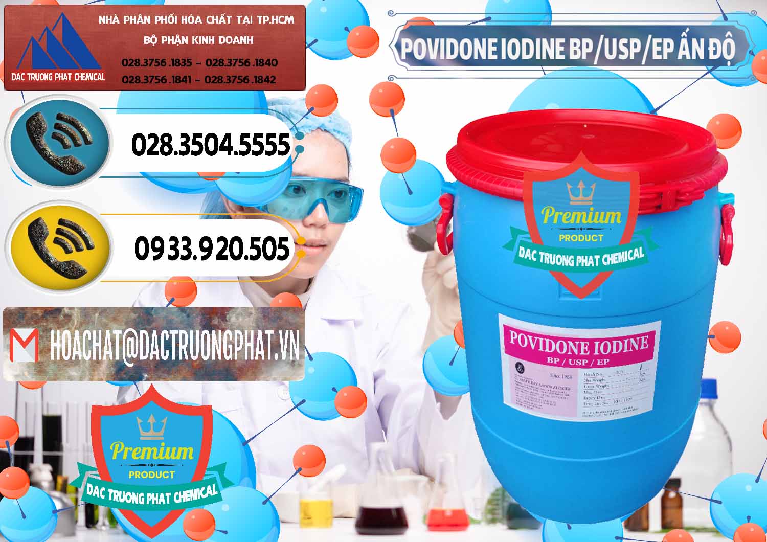 Công ty chuyên bán & phân phối Povidone Iodine BP USP EP Ấn Độ India - 0318 - Nơi chuyên cung cấp & nhập khẩu hóa chất tại TP.HCM - hoachatdetnhuom.vn