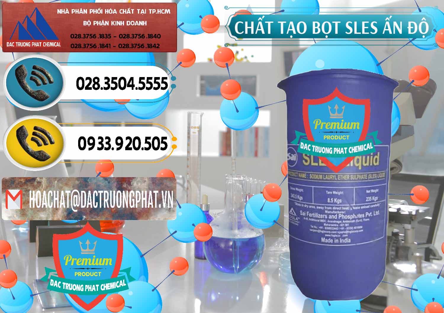 Công ty cung ứng & bán Chất Tạo Bọt Sles - Sodium Lauryl Ether Sulphate Ấn Độ India - 0333 - Cty chuyên bán _ cung cấp hóa chất tại TP.HCM - hoachatdetnhuom.vn