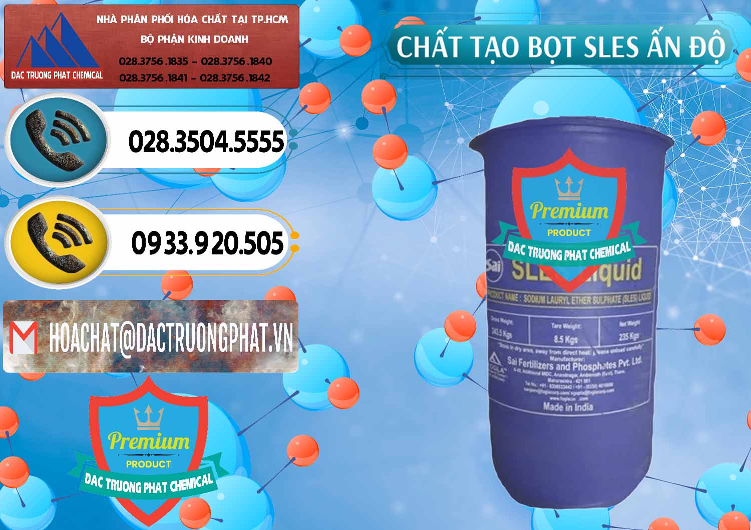 Phân phối ( bán ) Chất Tạo Bọt Sles - Sodium Lauryl Ether Sulphate Ấn Độ India - 0333 - Nhà phân phối _ kinh doanh hóa chất tại TP.HCM - hoachatdetnhuom.vn