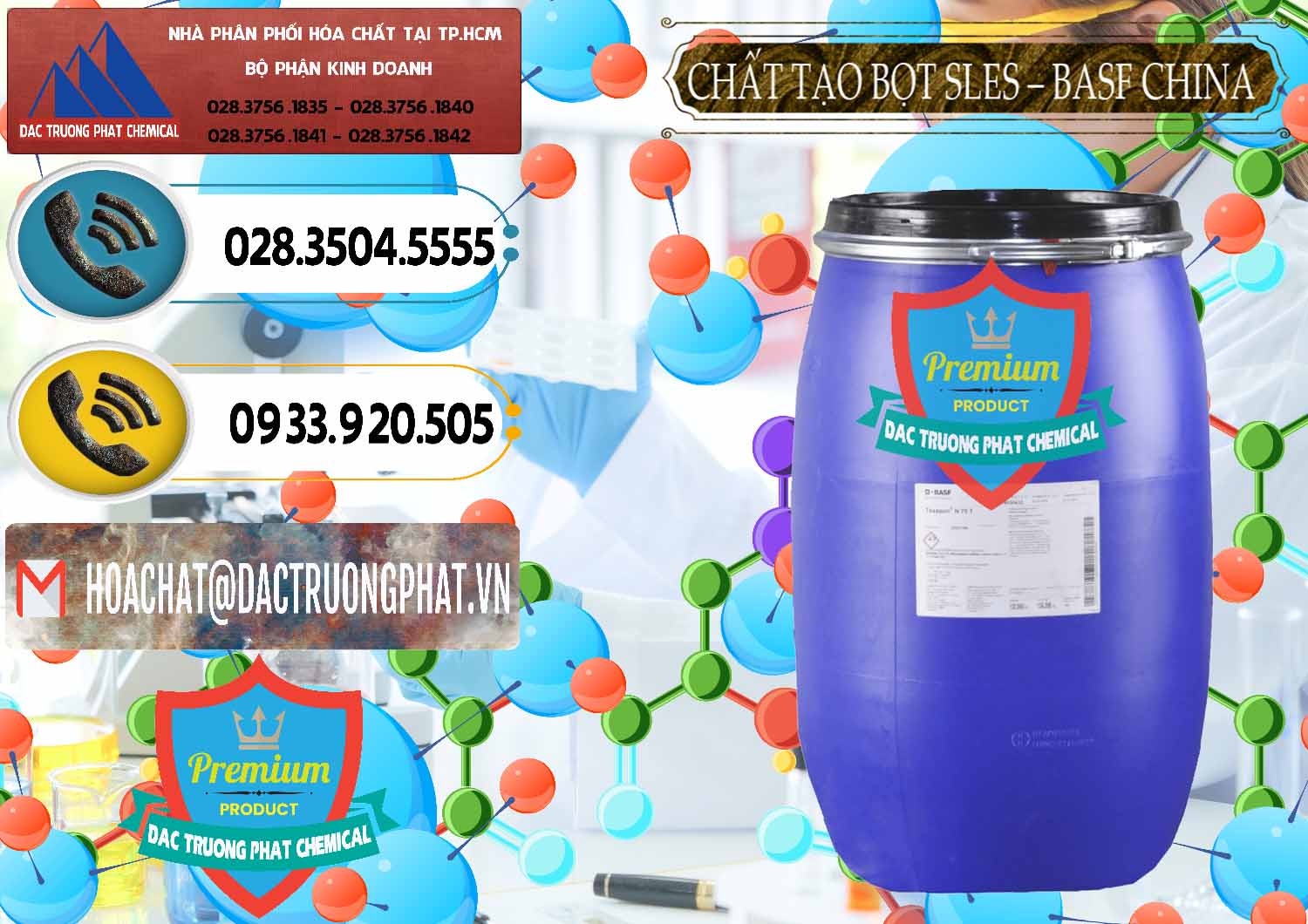Nơi bán Chất Tạo Bọt Sles - Sodium Lauryl Ether Sulphate BASF Trung Quốc China - 0332 - Công ty phân phối _ nhập khẩu hóa chất tại TP.HCM - hoachatdetnhuom.vn