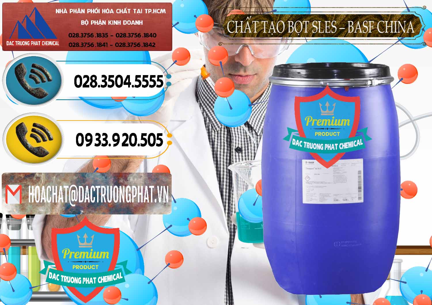 Nhà nhập khẩu ( bán ) Chất Tạo Bọt Sles - Sodium Lauryl Ether Sulphate BASF Trung Quốc China - 0332 - Đơn vị chuyên phân phối & nhập khẩu hóa chất tại TP.HCM - hoachatdetnhuom.vn