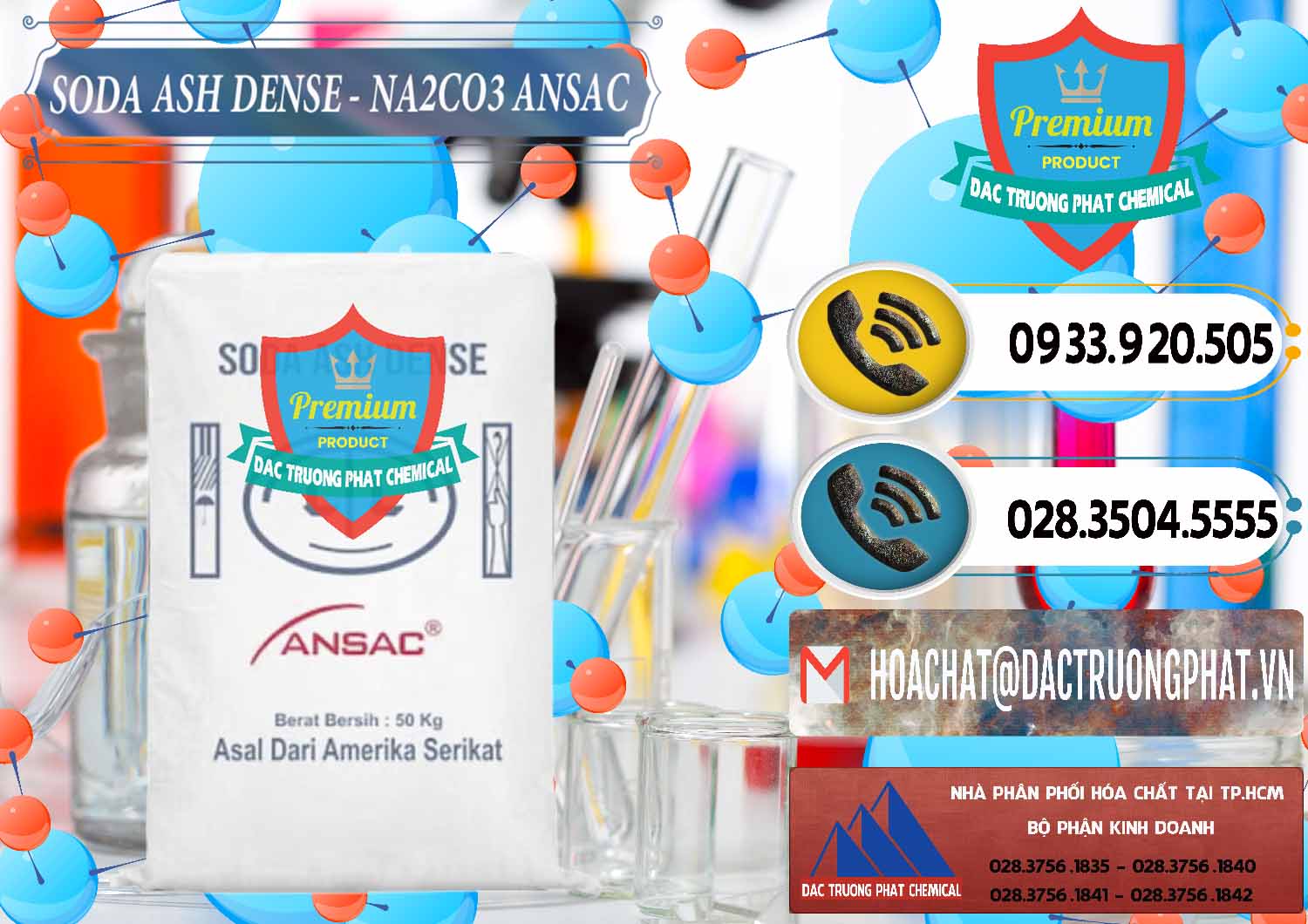 Nhà cung ứng - bán Soda Ash Dense - NA2CO3 Ansac Mỹ USA - 0412 - Đơn vị kinh doanh - phân phối hóa chất tại TP.HCM - hoachatdetnhuom.vn