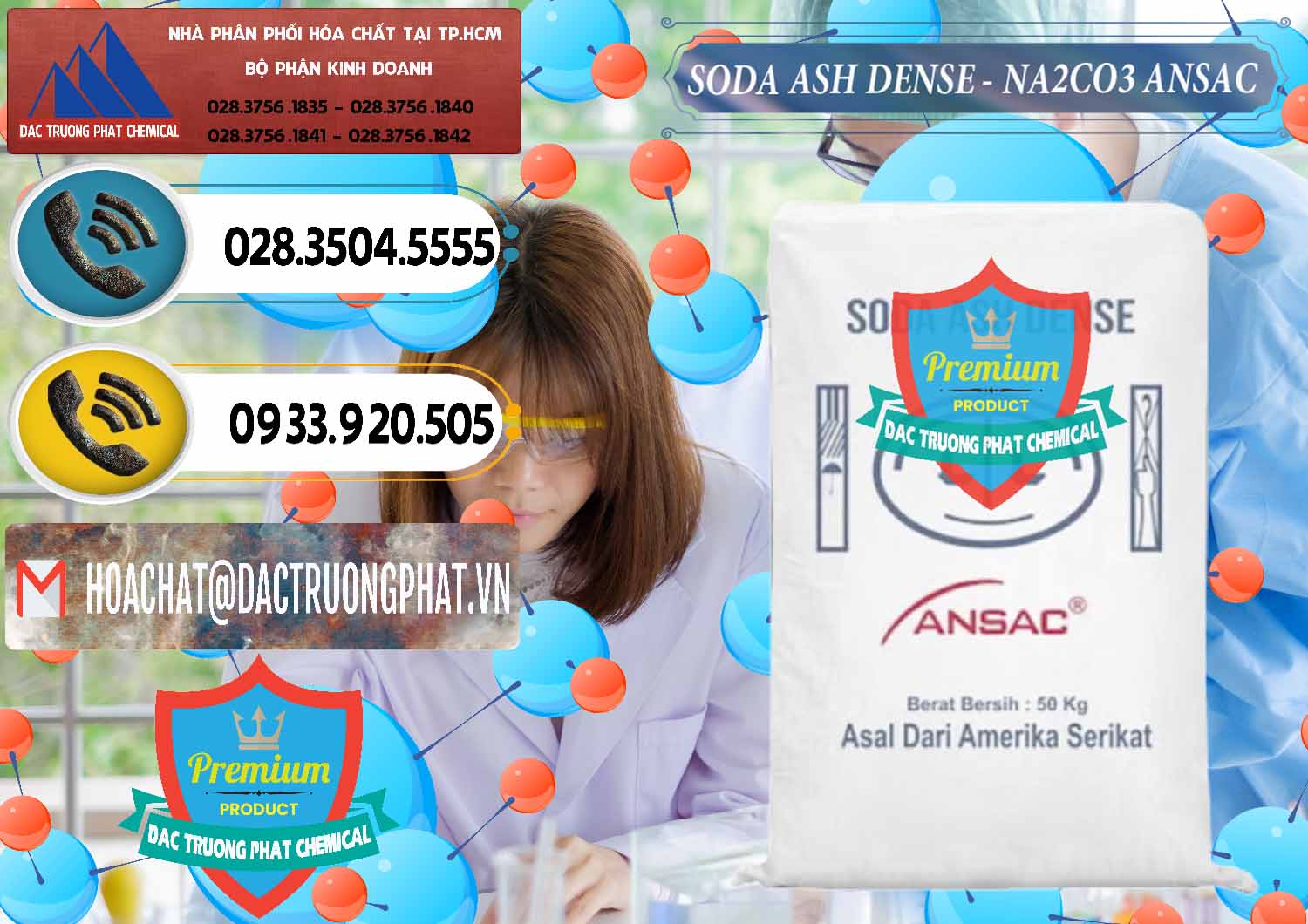 Nơi bán và cung ứng Soda Ash Dense - NA2CO3 Ansac Mỹ USA - 0412 - Cty chuyên phân phối & kinh doanh hóa chất tại TP.HCM - hoachatdetnhuom.vn