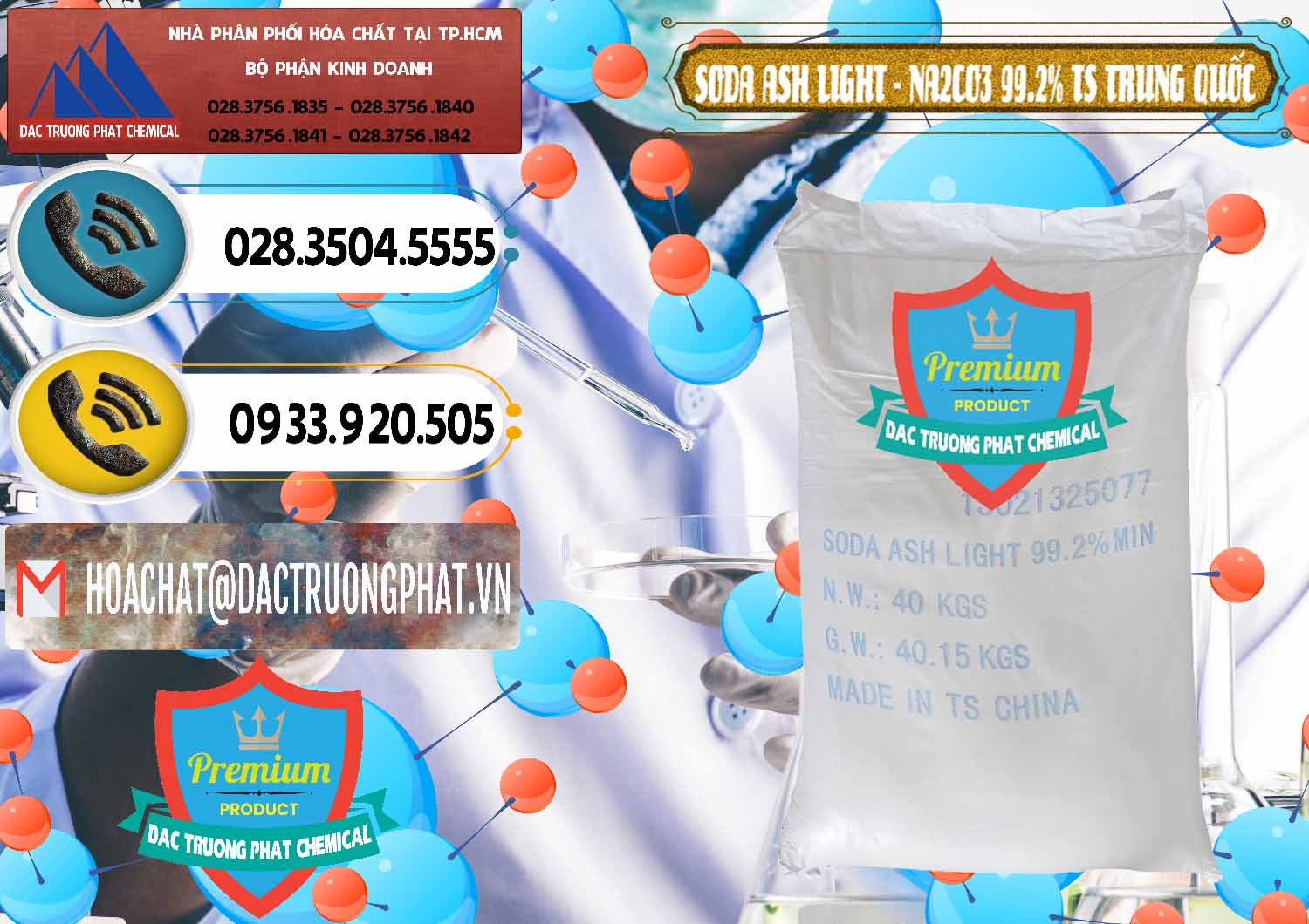 Cty chuyên phân phối ( bán ) Soda Ash Light - NA2CO3 TS Trung Quốc China - 0221 - Nơi phân phối _ nhập khẩu hóa chất tại TP.HCM - hoachatdetnhuom.vn