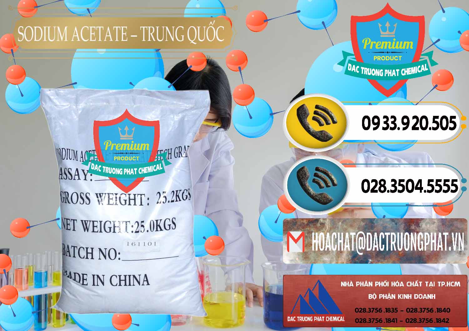 Cung cấp và bán Sodium Acetate - Natri Acetate Trung Quốc China - 0134 - Cung cấp _ bán hóa chất tại TP.HCM - hoachatdetnhuom.vn