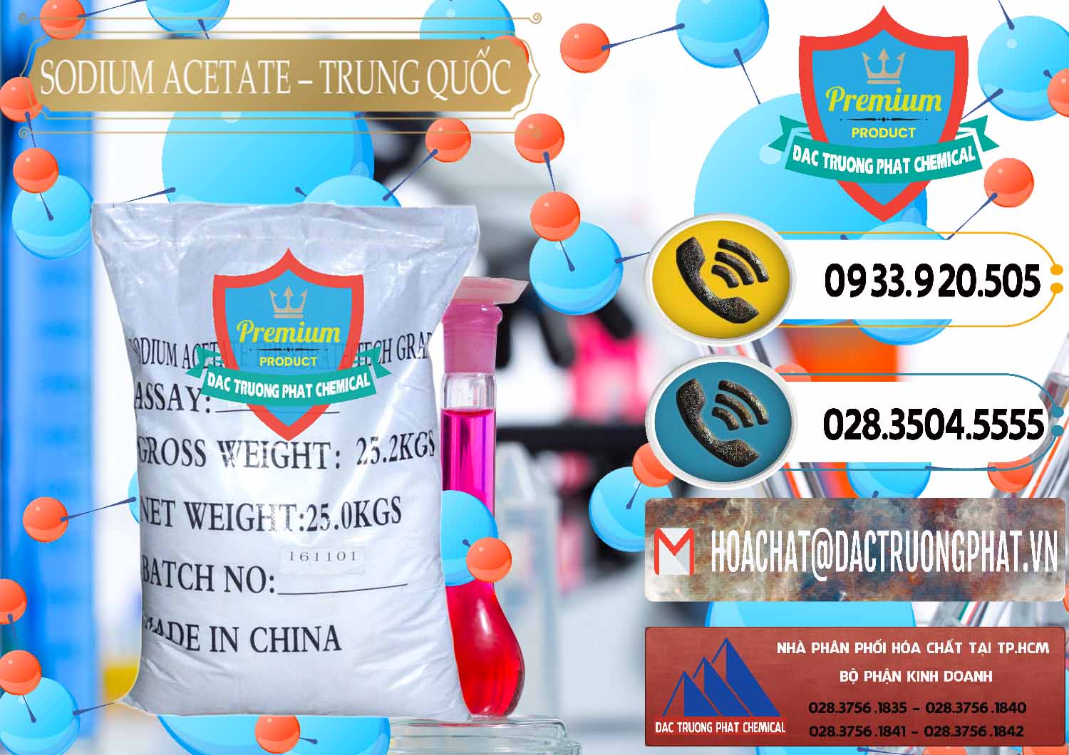 Nơi chuyên bán ( cung ứng ) Sodium Acetate - Natri Acetate Trung Quốc China - 0134 - Nơi cung cấp ( phân phối ) hóa chất tại TP.HCM - hoachatdetnhuom.vn