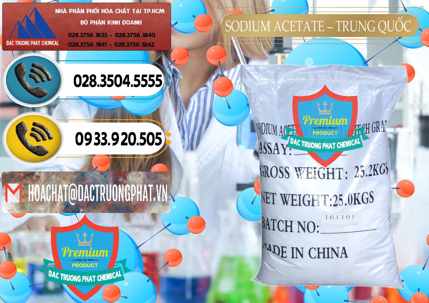 Công ty cung cấp ( bán ) Sodium Acetate - Natri Acetate Trung Quốc China - 0134 - Chuyên kinh doanh ( cung cấp ) hóa chất tại TP.HCM - hoachatdetnhuom.vn