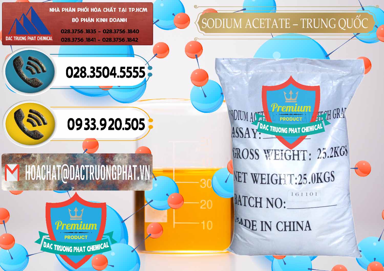 Đơn vị cung cấp _ bán Sodium Acetate - Natri Acetate Trung Quốc China - 0134 - Công ty chuyên phân phối và bán hóa chất tại TP.HCM - hoachatdetnhuom.vn