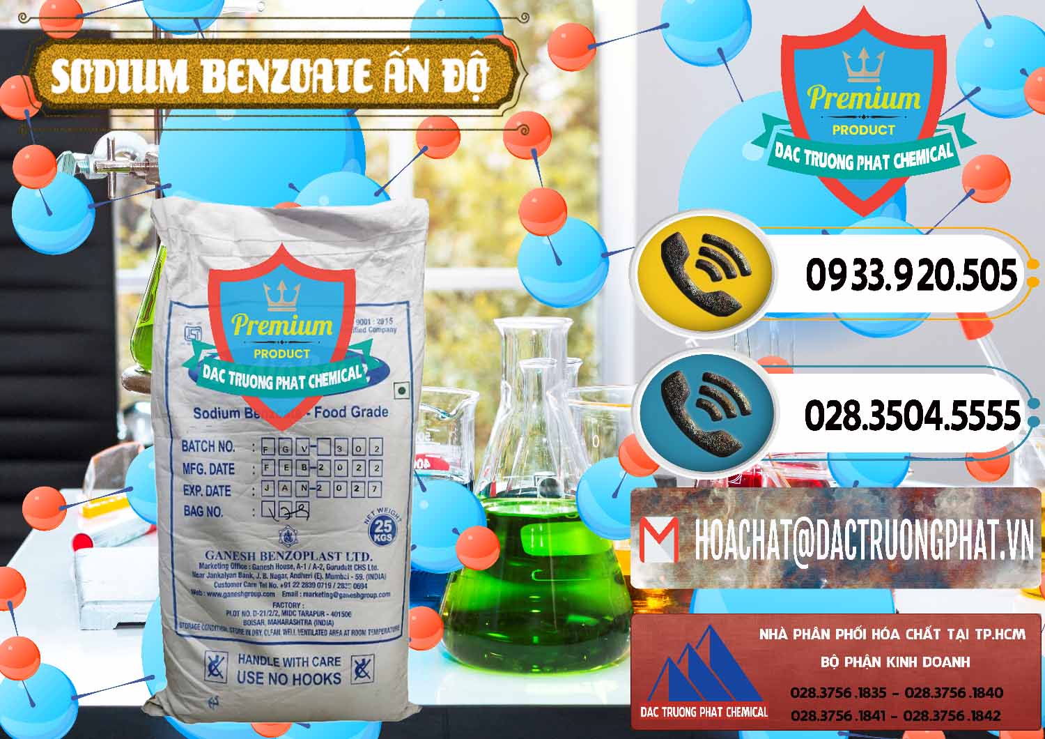 Chuyên nhập khẩu & bán Sodium Benzoate - Mốc Bột Ấn Độ India - 0361 - Nhập khẩu ( cung cấp ) hóa chất tại TP.HCM - hoachatdetnhuom.vn