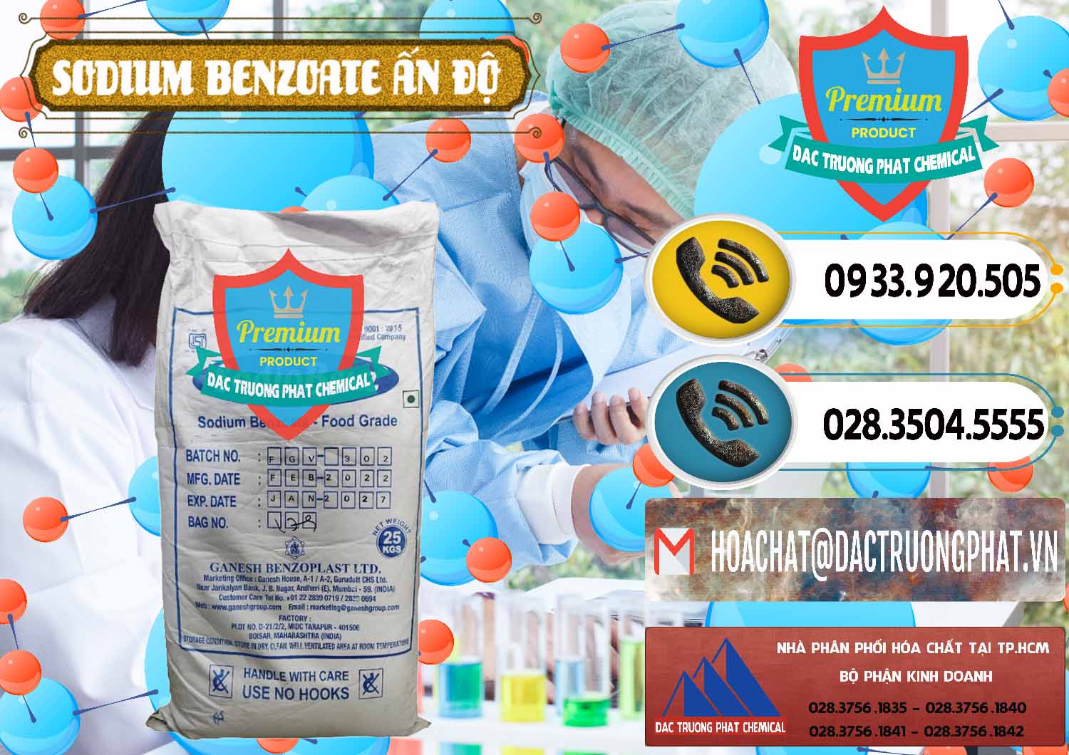 Công ty nhập khẩu - bán Sodium Benzoate - Mốc Bột Ấn Độ India - 0361 - Chuyên cung cấp & nhập khẩu hóa chất tại TP.HCM - hoachatdetnhuom.vn