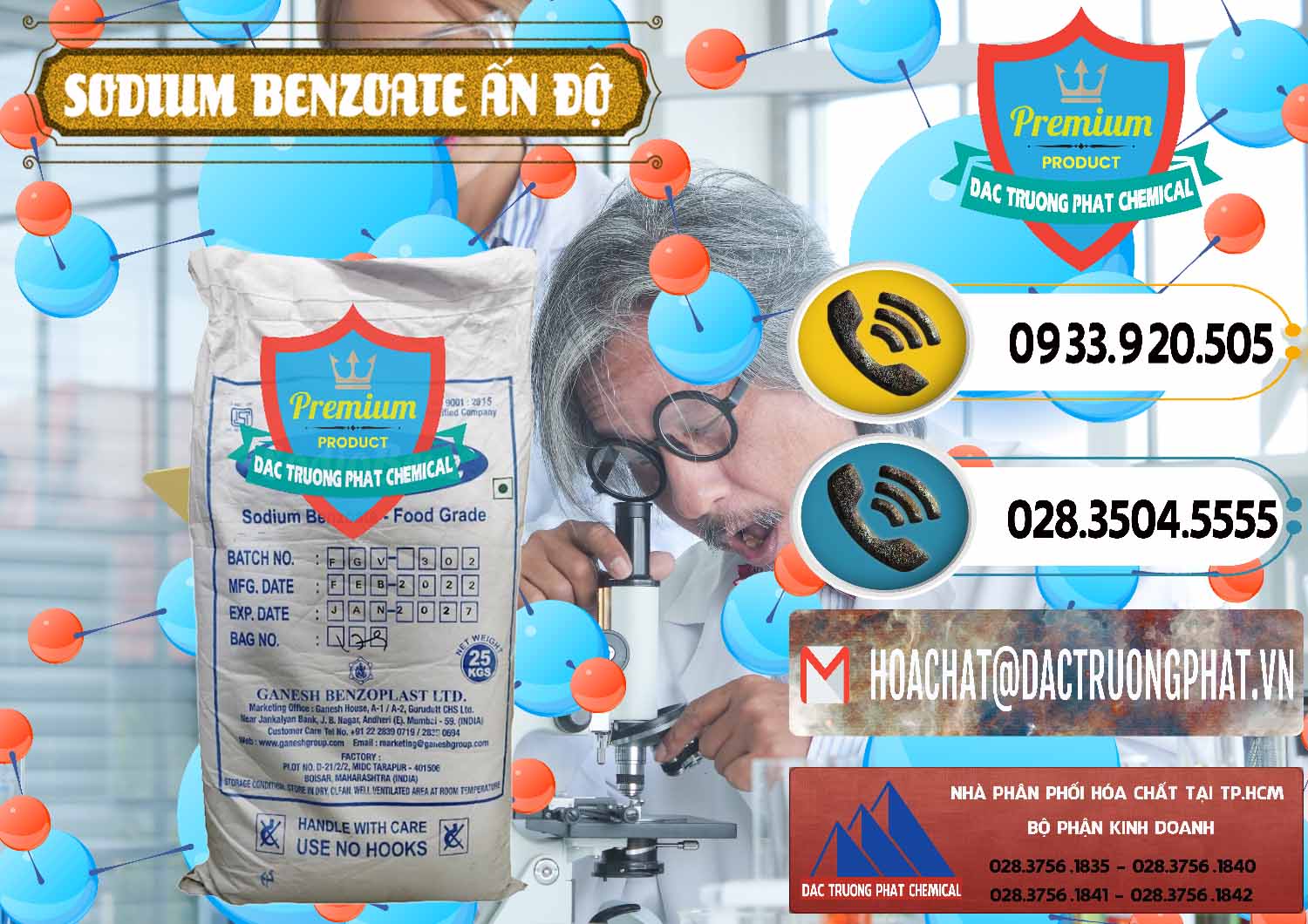 Kinh doanh & bán Sodium Benzoate - Mốc Bột Ấn Độ India - 0361 - Nơi nhập khẩu _ phân phối hóa chất tại TP.HCM - hoachatdetnhuom.vn