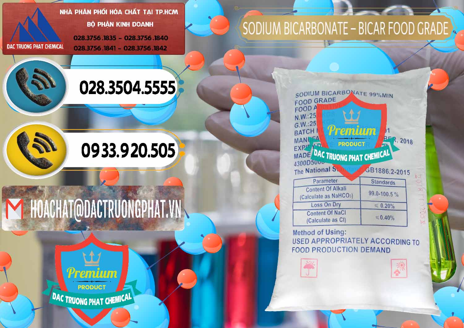 Cty chuyên bán ( phân phối ) Sodium Bicarbonate – Bicar NaHCO3 Food Grade Trung Quốc China - 0138 - Đơn vị bán - phân phối hóa chất tại TP.HCM - hoachatdetnhuom.vn
