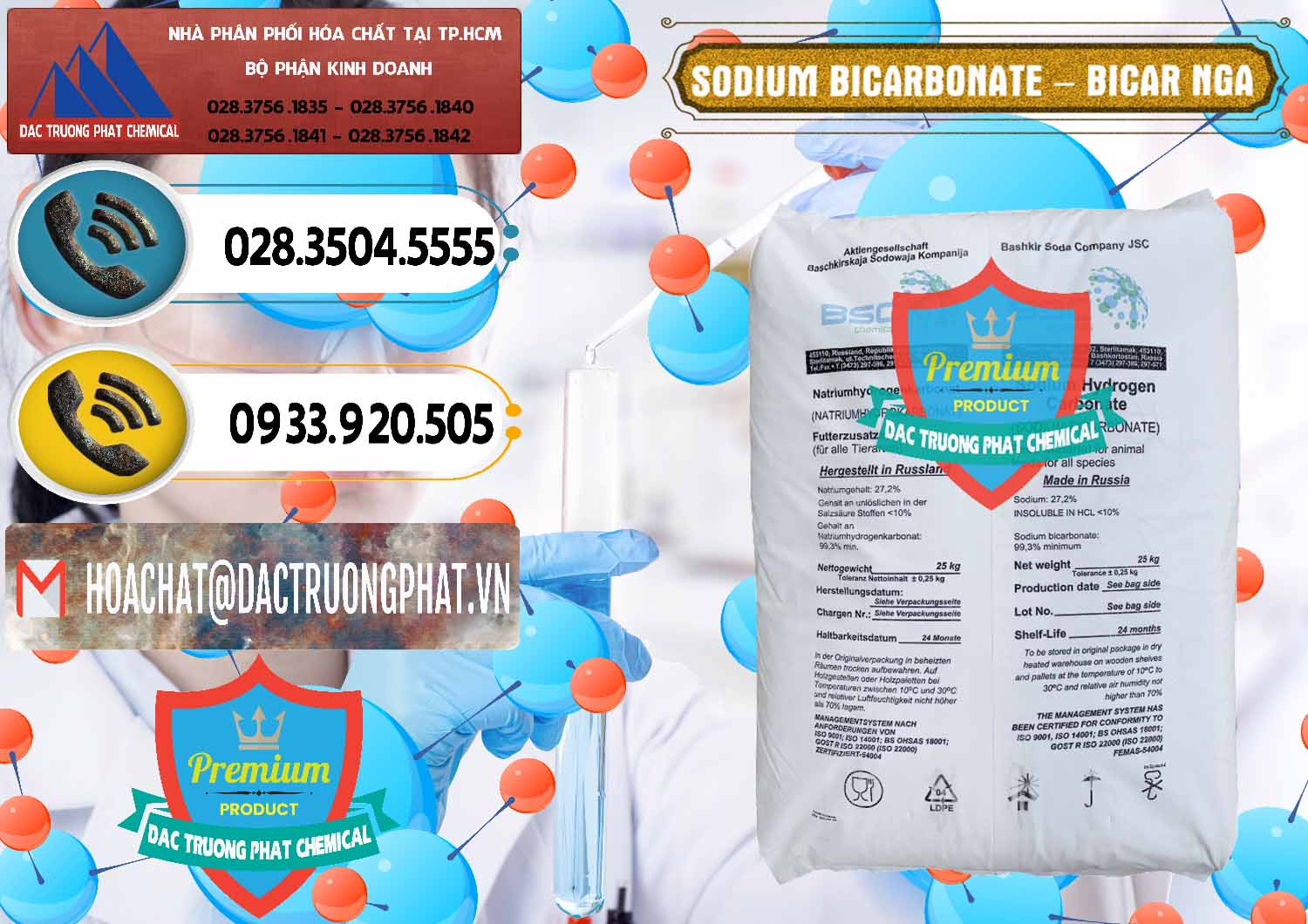 Bán - phân phối Sodium Bicarbonate – Bicar NaHCO3 Nga Russia - 0425 - Cty phân phối & bán hóa chất tại TP.HCM - hoachatdetnhuom.vn