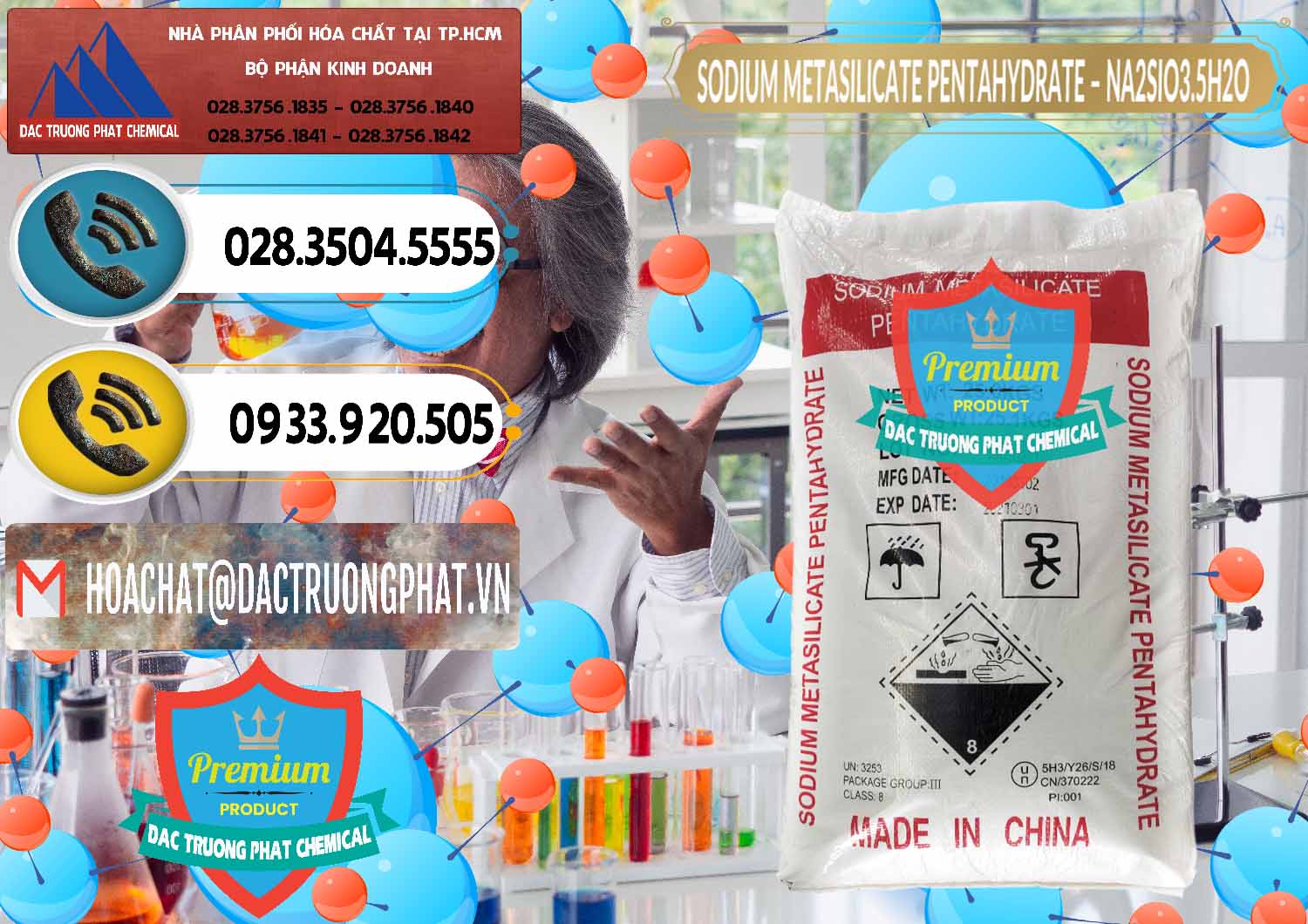 Cty nhập khẩu ( bán ) Sodium Metasilicate Pentahydrate – Silicate Bột Trung Quốc China - 0147 - Nơi chuyên cung ứng - phân phối hóa chất tại TP.HCM - hoachatdetnhuom.vn