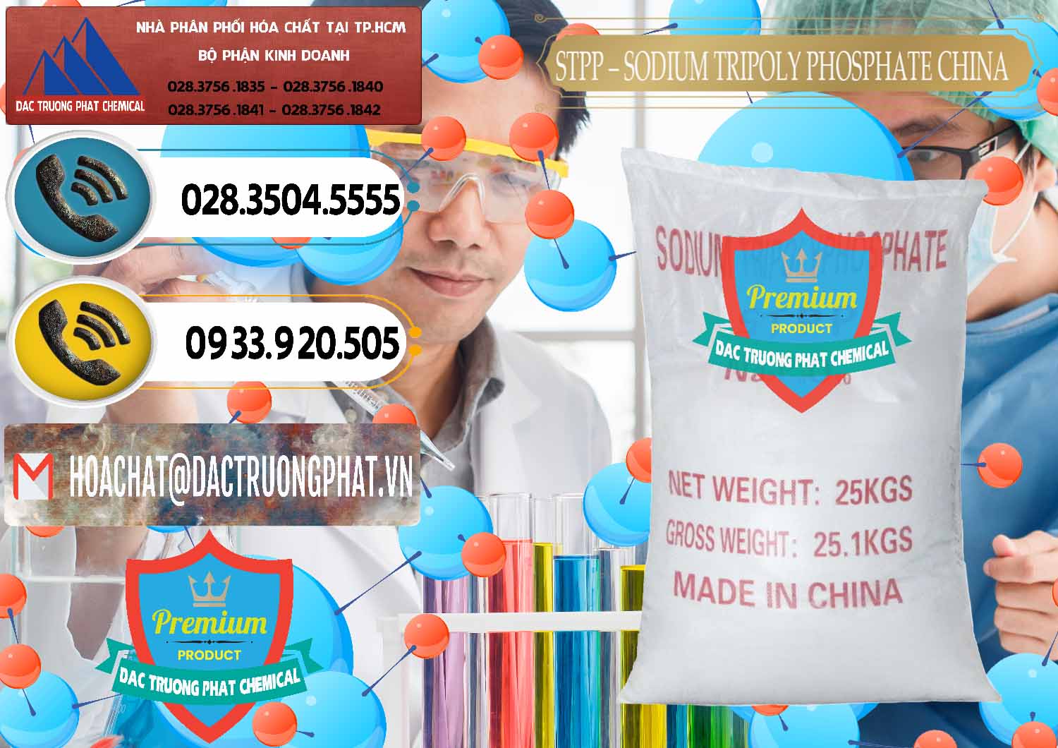 Cty phân phối - bán Sodium Tripoly Phosphate - STPP 96% Chữ Đỏ Trung Quốc China - 0155 - Chuyên kinh doanh & cung cấp hóa chất tại TP.HCM - hoachatdetnhuom.vn