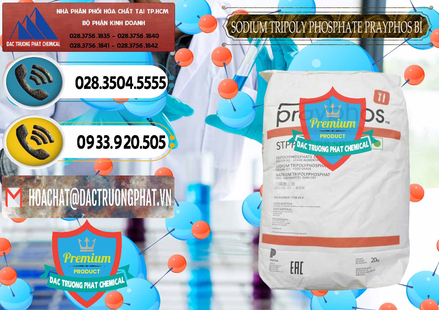 Công ty bán ( cung cấp ) Sodium Tripoly Phosphate - STPP Prayphos Bỉ Belgium - 0444 - Cty nhập khẩu _ phân phối hóa chất tại TP.HCM - hoachatdetnhuom.vn