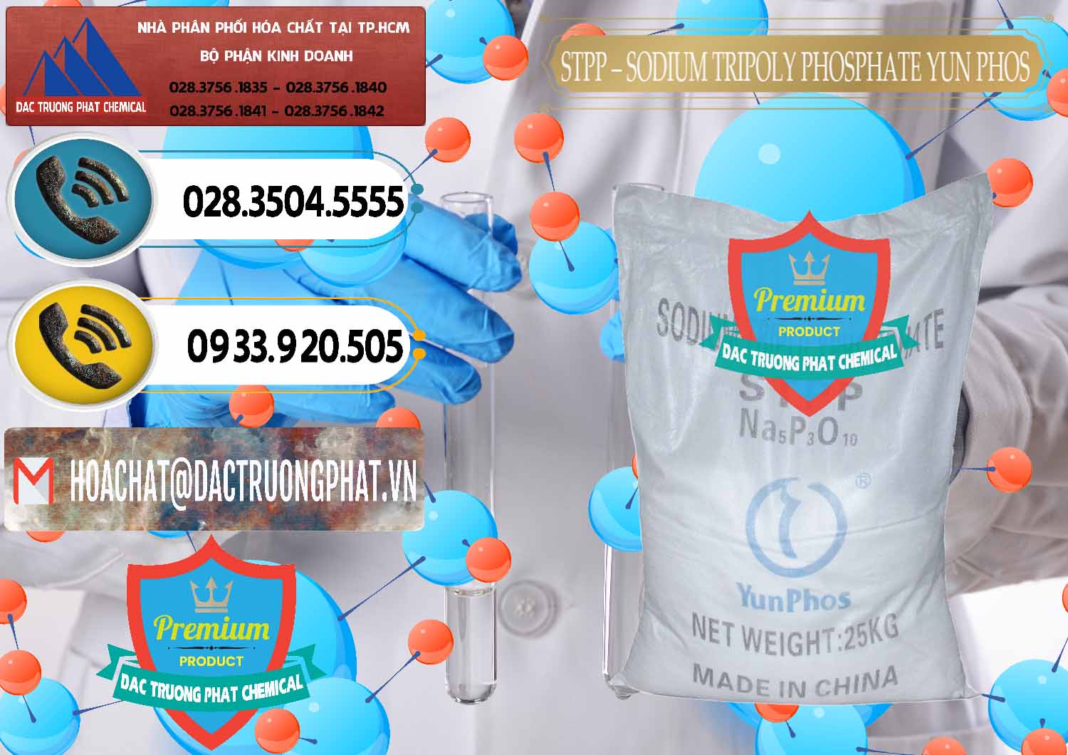Nơi bán Sodium Tripoly Phosphate - STPP Yun Phos Trung Quốc China - 0153 - Chuyên bán & cung cấp hóa chất tại TP.HCM - hoachatdetnhuom.vn