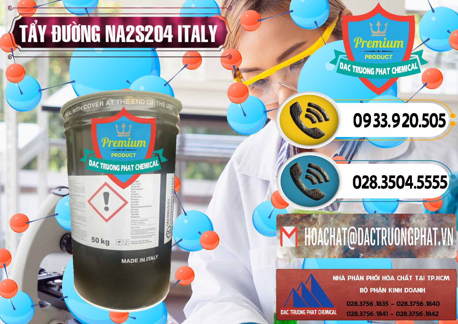 Cty chuyên nhập khẩu _ bán Tẩy Đường - NA2S2O4 Ý Italy - 0422 - Nơi cung cấp - phân phối hóa chất tại TP.HCM - hoachatdetnhuom.vn
