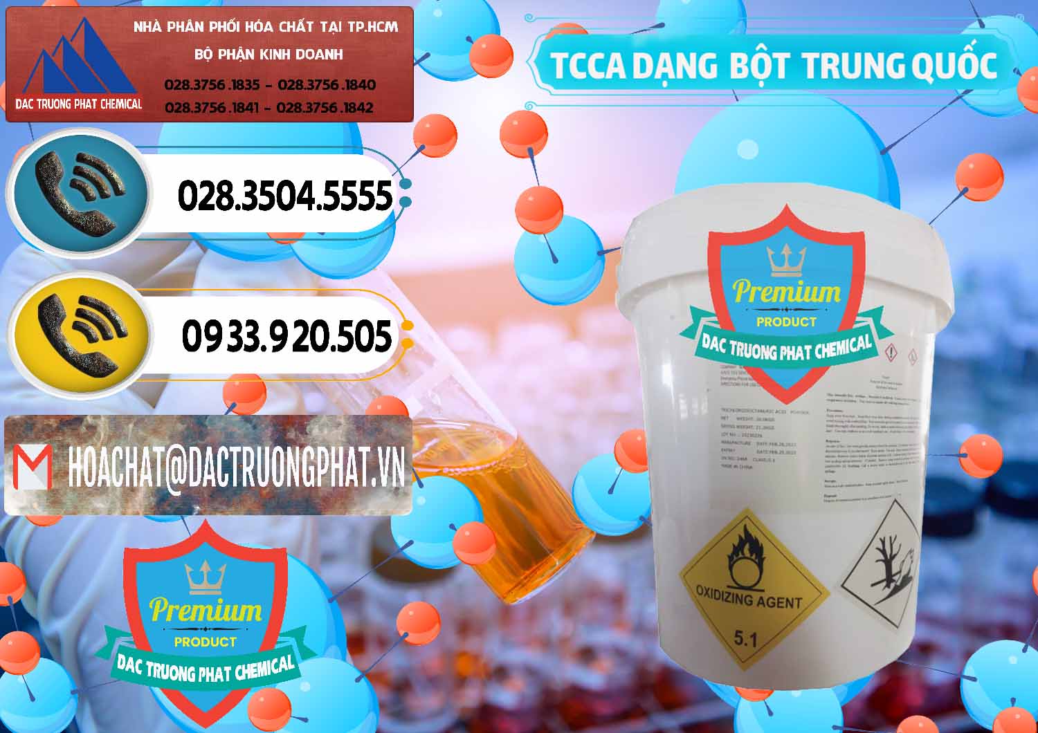Chuyên bán _ cung ứng TCCA - Acid Trichloroisocyanuric Dạng Bột Thùng 20kg Trung Quốc China - 0386 - Cty cung cấp ( nhập khẩu ) hóa chất tại TP.HCM - hoachatdetnhuom.vn