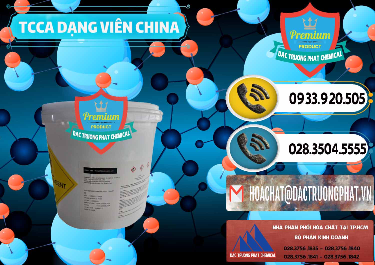 Công ty chuyên cung cấp & bán TCCA - Acid Trichloroisocyanuric Dạng Viên Thùng 5kg Trung Quốc China - 0379 - Nhà nhập khẩu & phân phối hóa chất tại TP.HCM - hoachatdetnhuom.vn