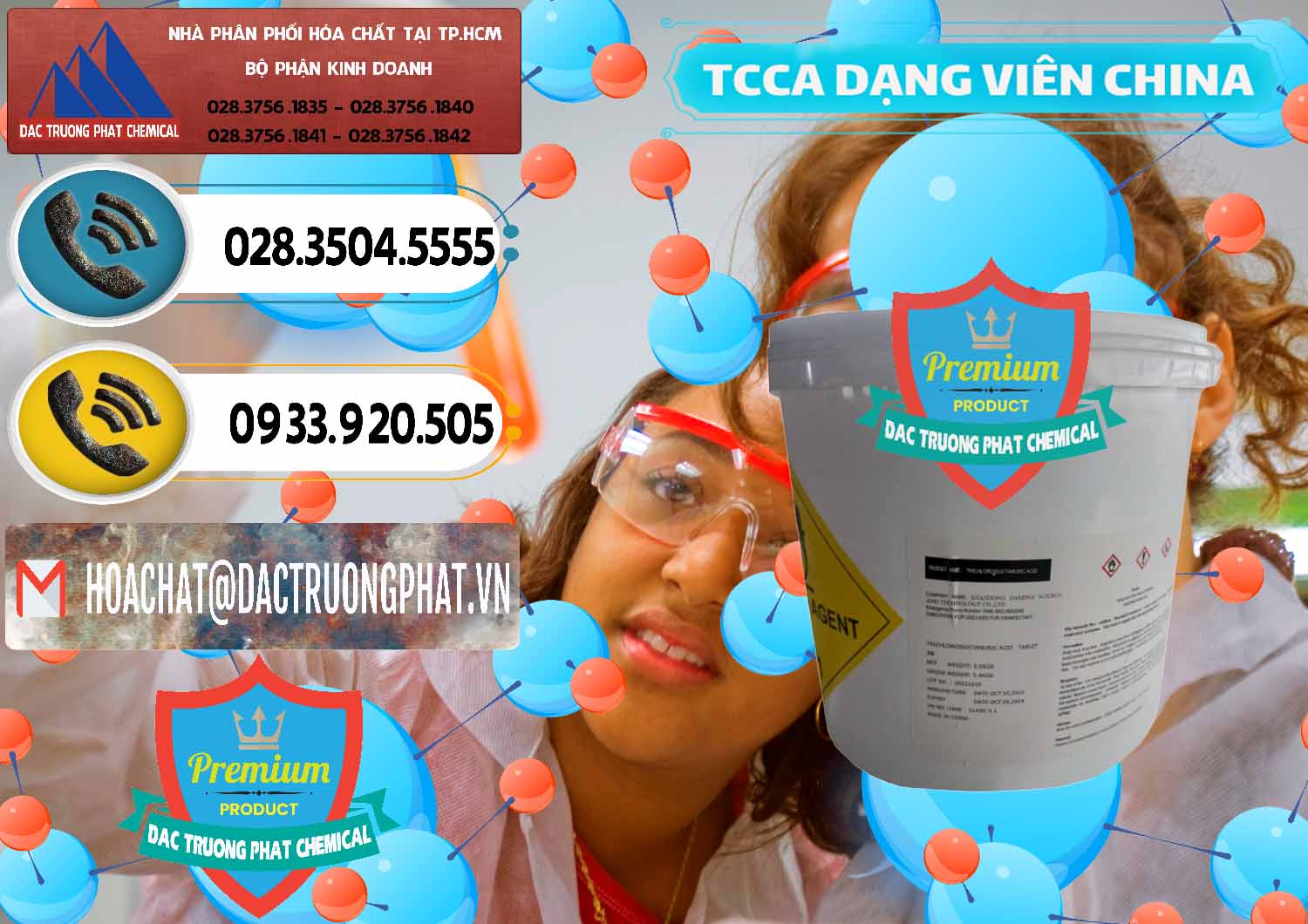 Công ty chuyên phân phối & bán TCCA - Acid Trichloroisocyanuric Dạng Viên Thùng 5kg Trung Quốc China - 0379 - Phân phối & cung ứng hóa chất tại TP.HCM - hoachatdetnhuom.vn