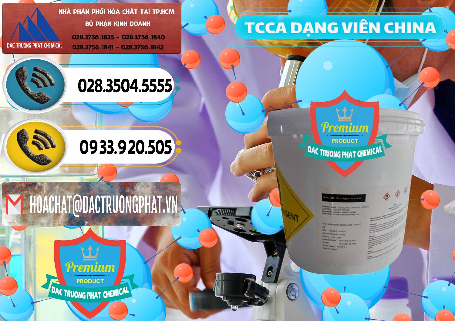 Đơn vị bán và cung ứng TCCA - Acid Trichloroisocyanuric Dạng Viên Thùng 5kg Trung Quốc China - 0379 - Công ty bán _ phân phối hóa chất tại TP.HCM - hoachatdetnhuom.vn