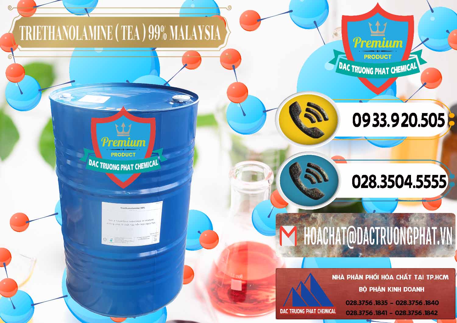 Nơi chuyên bán & cung ứng TEA - Triethanolamine 99% Mã Lai Malaysia - 0323 - Cung cấp hóa chất tại TP.HCM - hoachatdetnhuom.vn