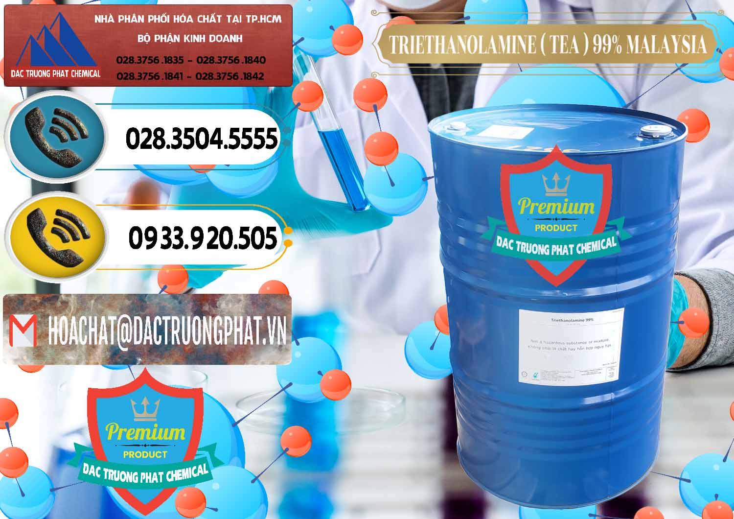 Công ty kinh doanh & bán TEA - Triethanolamine 99% Mã Lai Malaysia - 0323 - Cty phân phối và nhập khẩu hóa chất tại TP.HCM - hoachatdetnhuom.vn