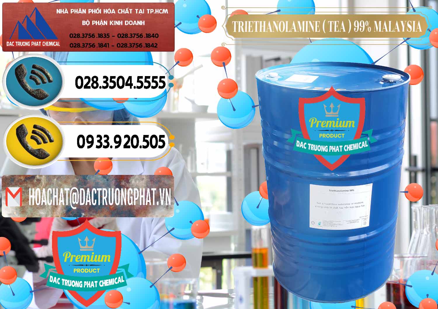 Nhập khẩu - bán TEA - Triethanolamine 99% Mã Lai Malaysia - 0323 - Chuyên nhập khẩu & cung cấp hóa chất tại TP.HCM - hoachatdetnhuom.vn