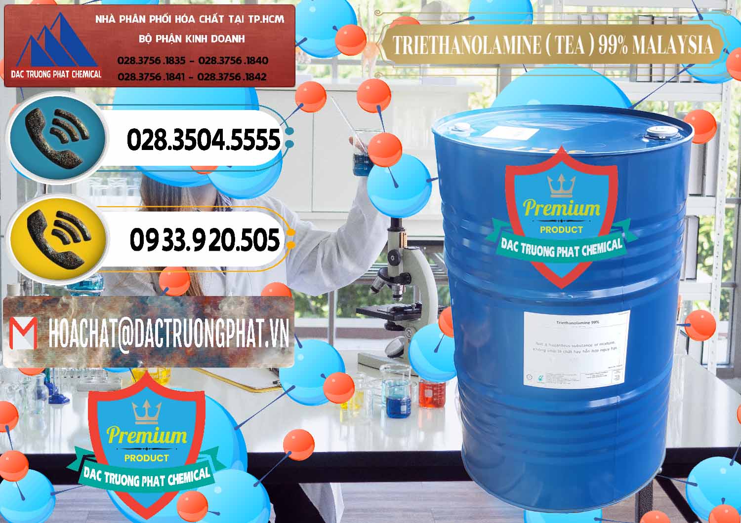 Công ty chuyên bán ( phân phối ) TEA - Triethanolamine 99% Mã Lai Malaysia - 0323 - Công ty cung cấp - phân phối hóa chất tại TP.HCM - hoachatdetnhuom.vn