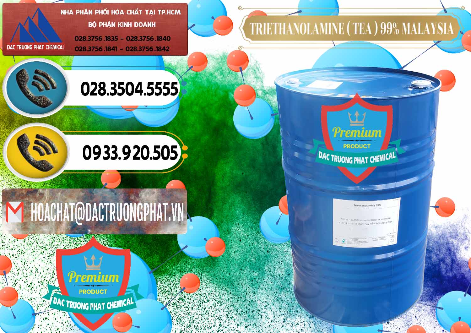 Nơi chuyên nhập khẩu - bán TEA - Triethanolamine 99% Mã Lai Malaysia - 0323 - Cty chuyên phân phối & cung ứng hóa chất tại TP.HCM - hoachatdetnhuom.vn