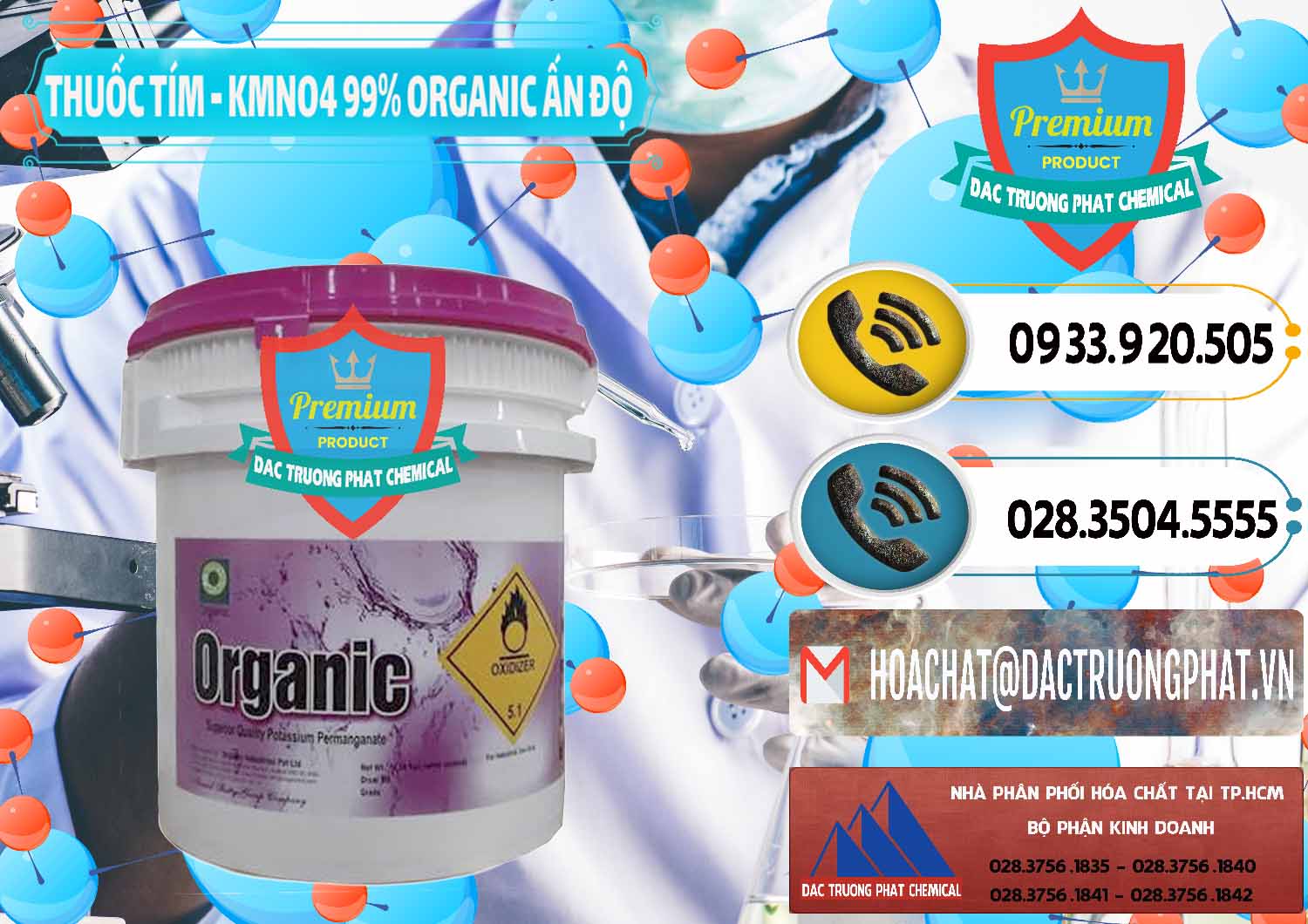 Nhà phân phối ( bán ) Thuốc Tím - KMNO4 99% Organic Ấn Độ India - 0216 - Cty cung ứng - phân phối hóa chất tại TP.HCM - hoachatdetnhuom.vn