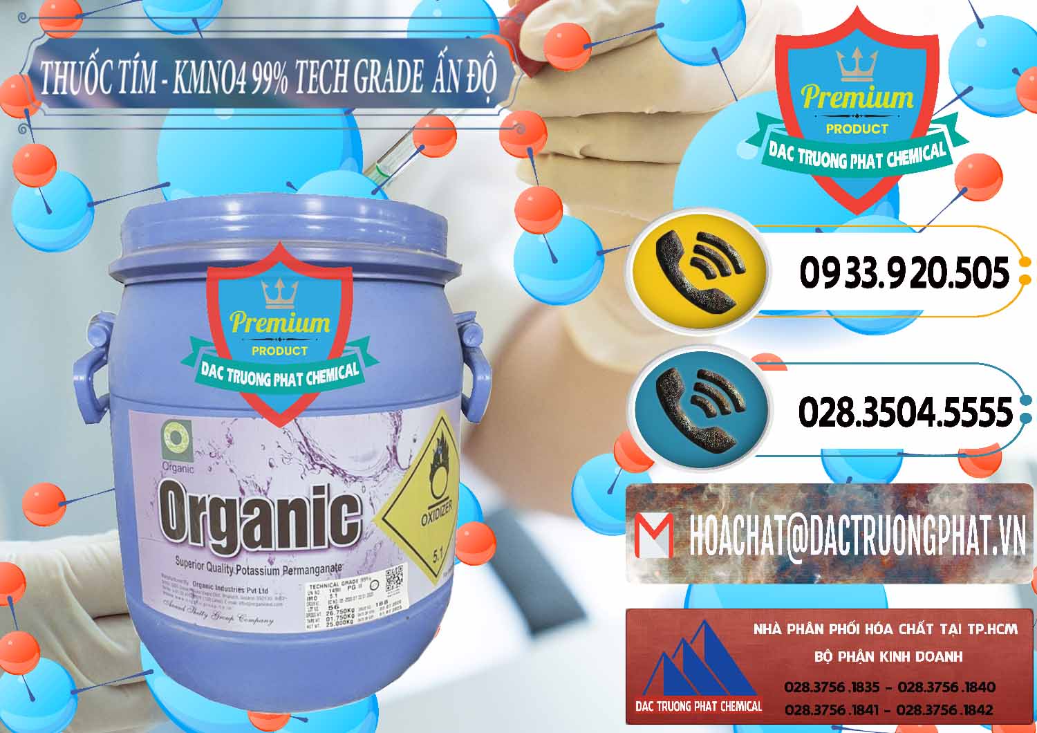Cty chuyên bán ( phân phối ) Thuốc Tím - KMNO4 99% Organic Group Ấn Độ India - 0250 - Nơi cung cấp ( nhập khẩu ) hóa chất tại TP.HCM - hoachatdetnhuom.vn