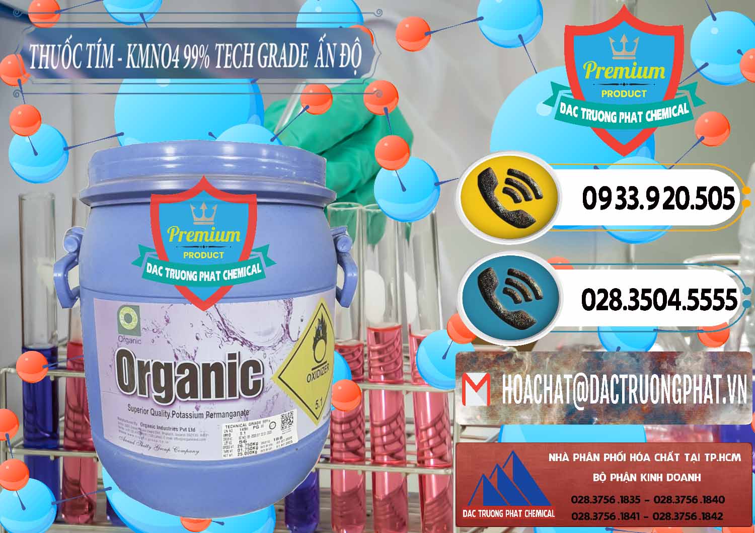 Chuyên cung cấp ( bán ) Thuốc Tím - KMNO4 99% Organic Group Ấn Độ India - 0250 - Cty chuyên phân phối và kinh doanh hóa chất tại TP.HCM - hoachatdetnhuom.vn