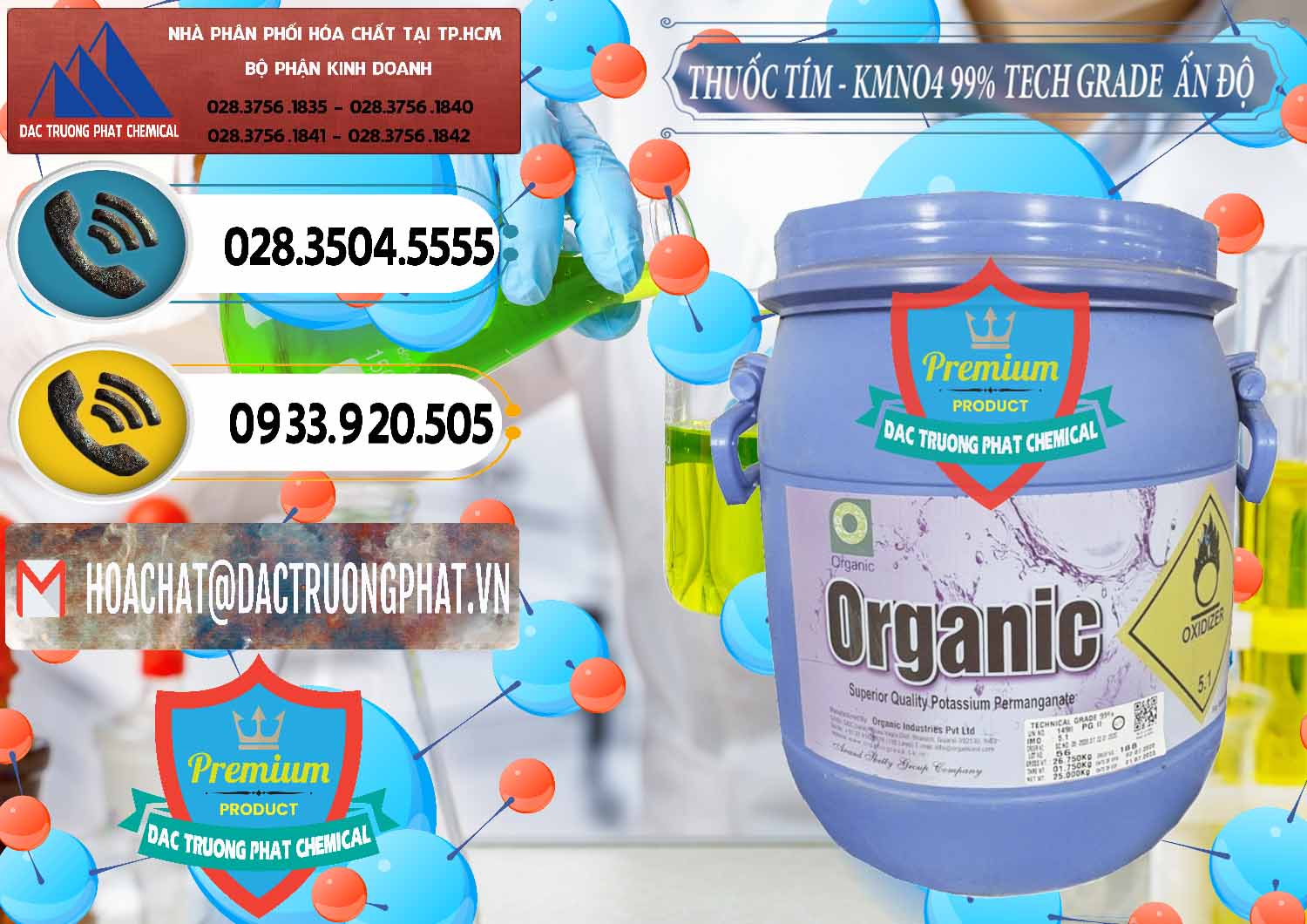 Chuyên bán - phân phối Thuốc Tím - KMNO4 99% Organic Group Ấn Độ India - 0250 - Bán ( cung cấp ) hóa chất tại TP.HCM - hoachatdetnhuom.vn