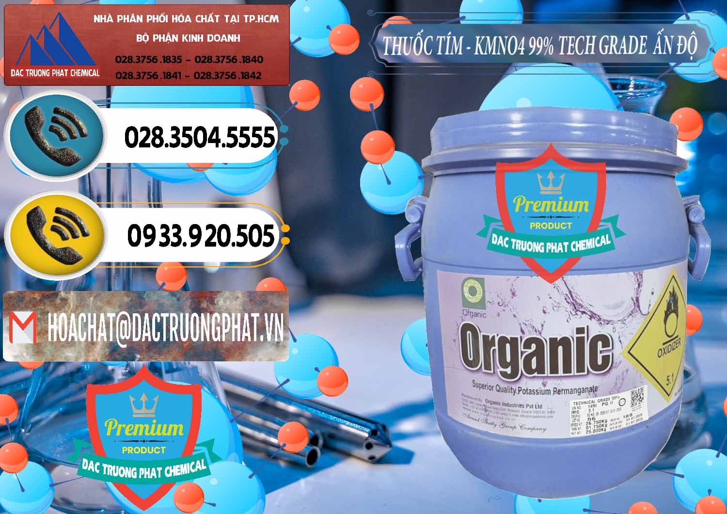 Cty nhập khẩu - bán Thuốc Tím - KMNO4 99% Organic Group Ấn Độ India - 0250 - Đơn vị chuyên cung cấp - bán hóa chất tại TP.HCM - hoachatdetnhuom.vn