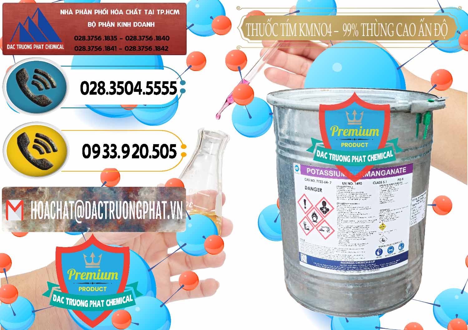 Nơi chuyên bán và cung cấp Thuốc Tím - KMNO4 Thùng Cao 99% Magnesia Chemicals Ấn Độ India - 0164 - Nhà phân phối - nhập khẩu hóa chất tại TP.HCM - hoachatdetnhuom.vn