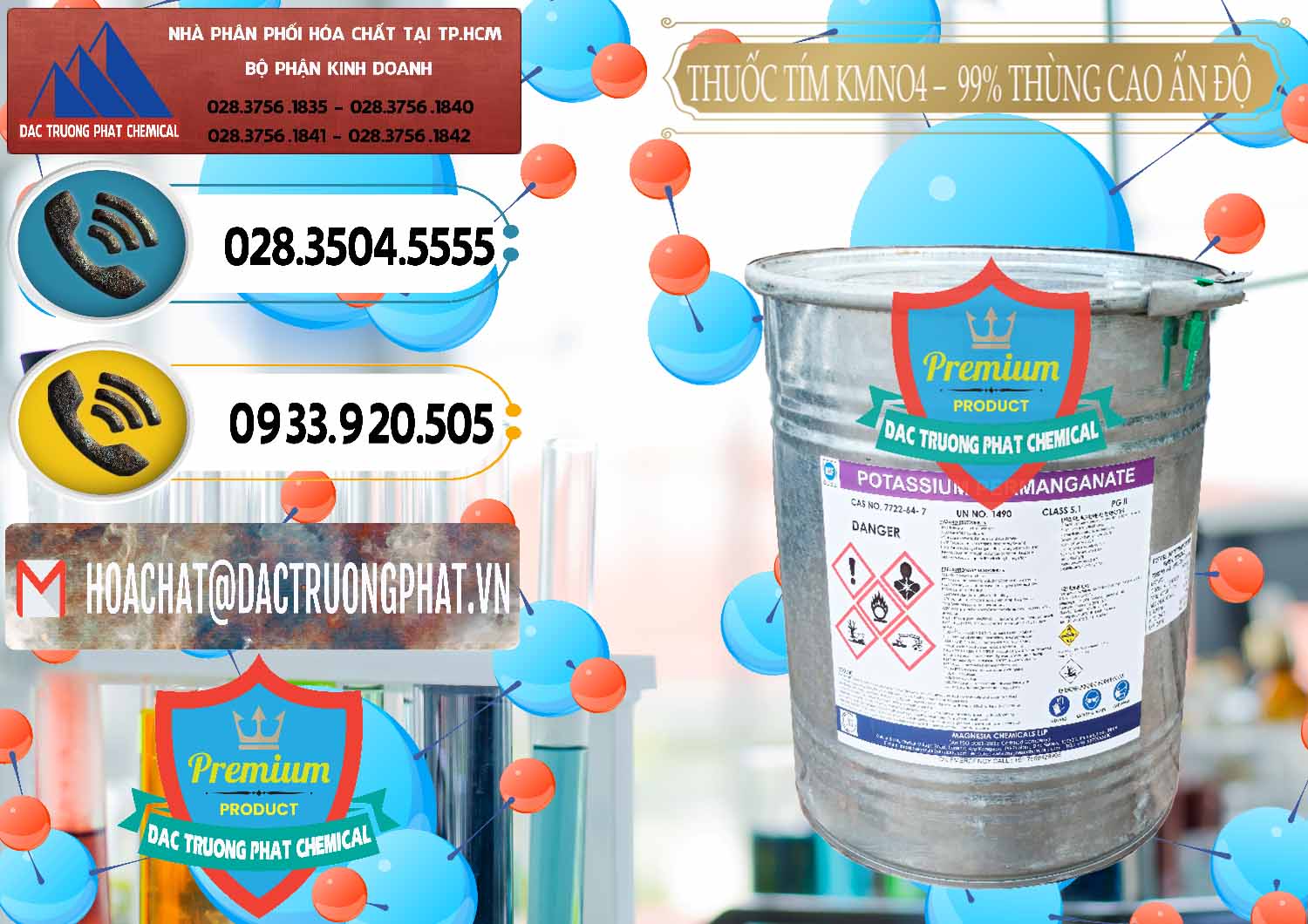 Nơi chuyên bán ( cung cấp ) Thuốc Tím - KMNO4 Thùng Cao 99% Magnesia Chemicals Ấn Độ India - 0164 - Nhà phân phối và bán hóa chất tại TP.HCM - hoachatdetnhuom.vn