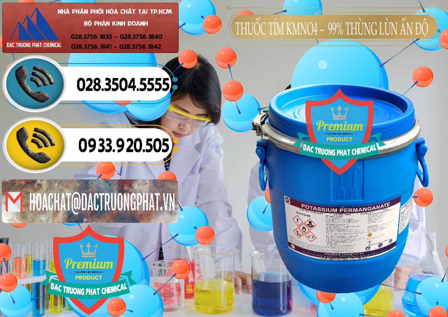 Nhập khẩu và bán Thuốc Tím - KMNO4 Thùng Lùn 99% Magnesia Chemicals Ấn Độ India - 0165 - Cty cung cấp ( bán ) hóa chất tại TP.HCM - hoachatdetnhuom.vn