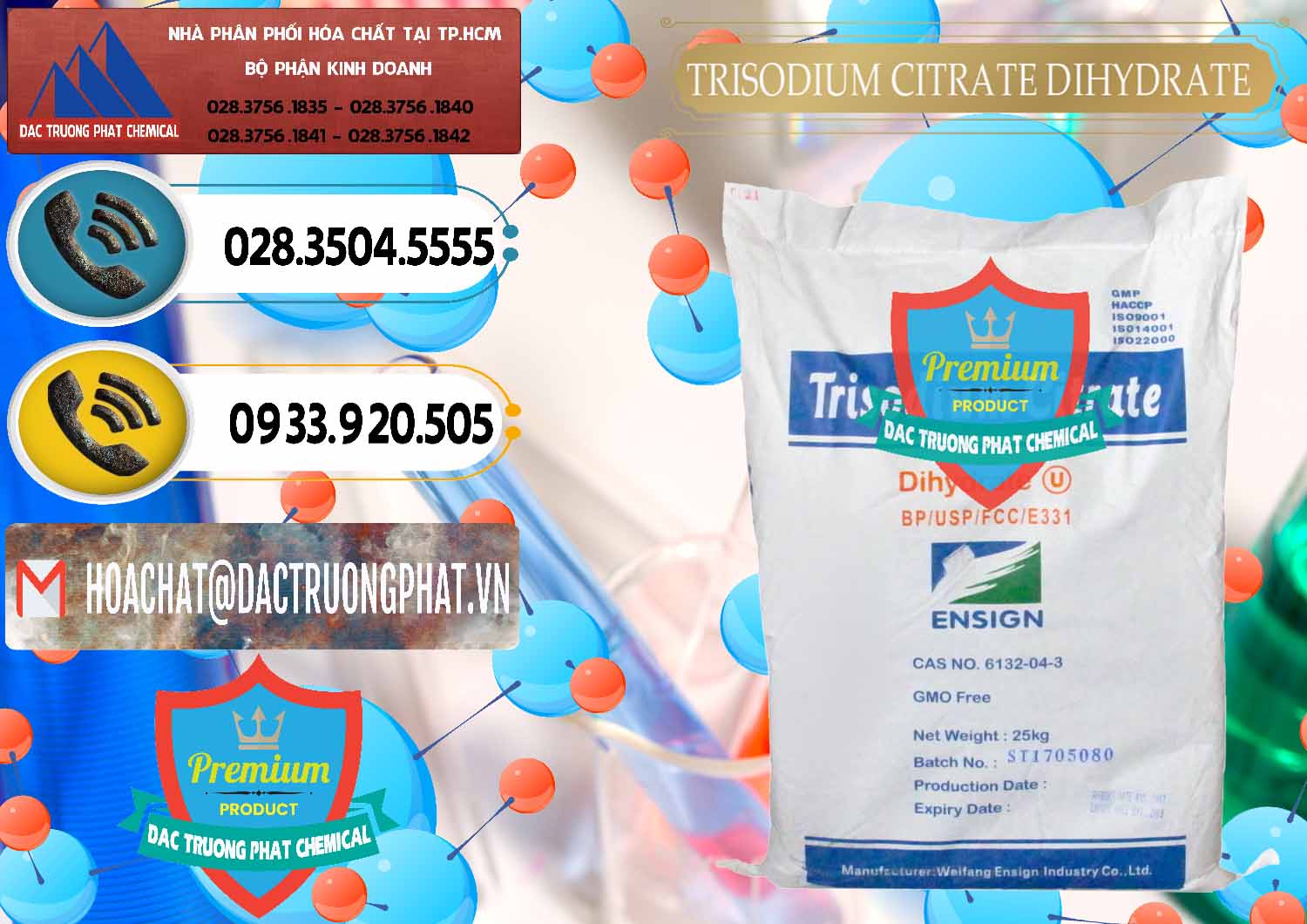 Cty chuyên cung cấp và bán Trisodium Citrate Dihydrate - Na3C6H5O7 Weifang Trung Quốc China - 0324 - Chuyên kinh doanh ( phân phối ) hóa chất tại TP.HCM - hoachatdetnhuom.vn