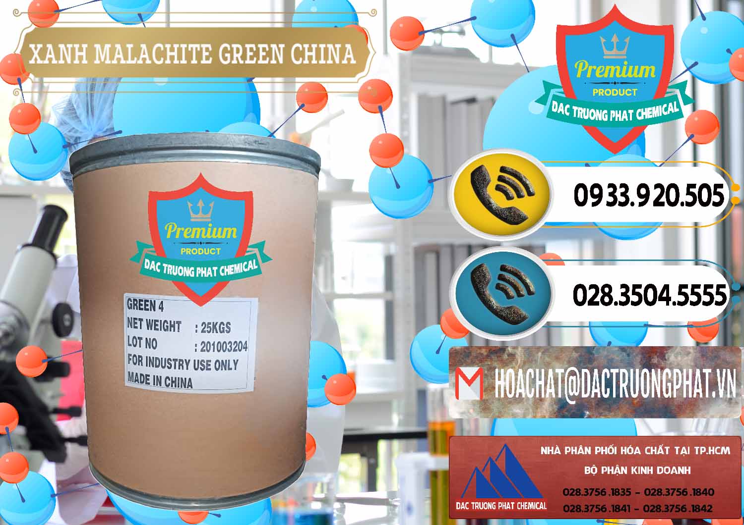 Công ty chuyên bán _ phân phối Xanh Malachite Green Trung Quốc China - 0325 - Công ty nhập khẩu & phân phối hóa chất tại TP.HCM - hoachatdetnhuom.vn